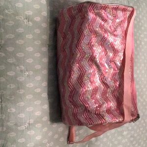 Pink Chevron Sequin dance bag
